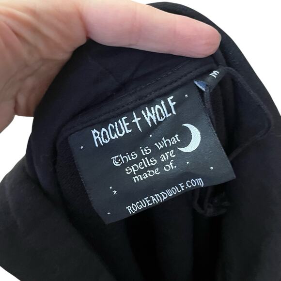Rogue And Wolf Gothic Hoodie Sweatshirt Tunic Medium Snakes Witchy Baggy Black - Picture 6 of 10